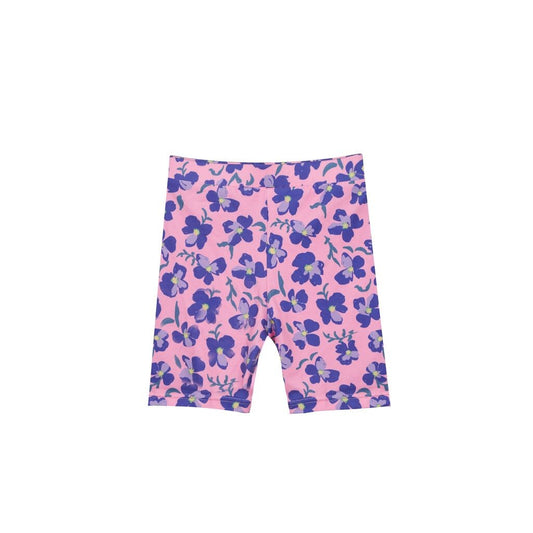 Liberte Essentiel Shorts - Alma Bicycle Shorts (Kids) Pink Purple Flower "PREORDER SLUT MAJ" - 86/92 - - Diversita -