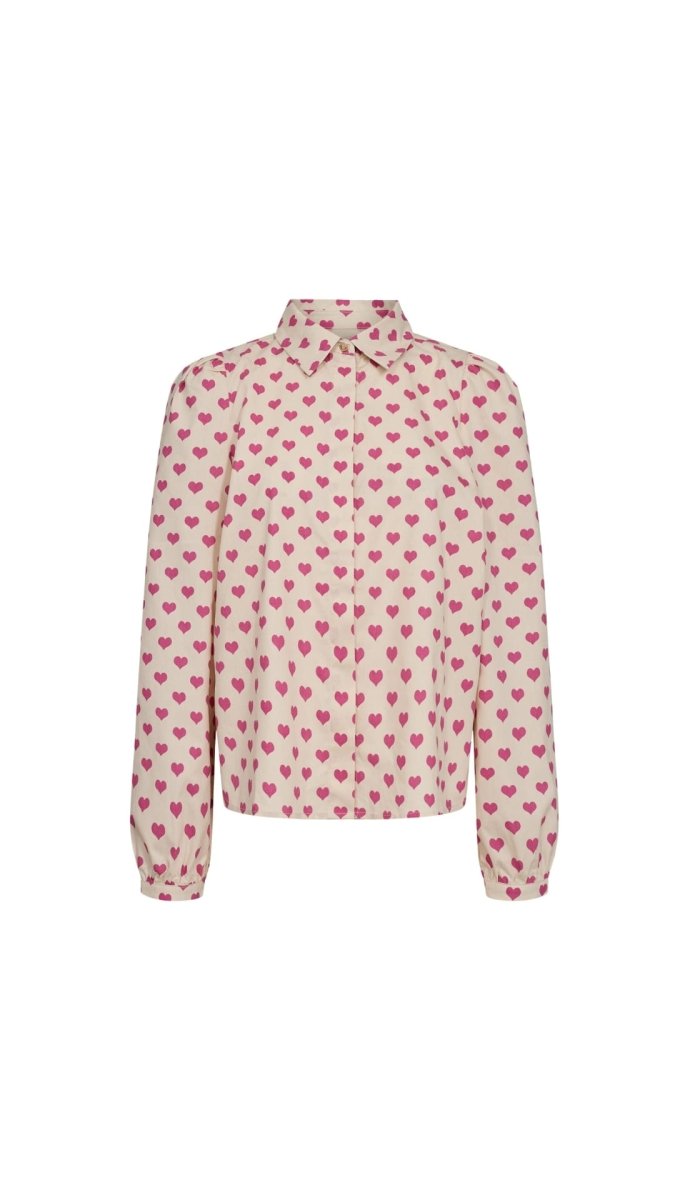 Liberte Essentiel Skjorte - Flora Ls Blouse Pink Heart &quot;NYHED&quot; - XS - - Diversita -