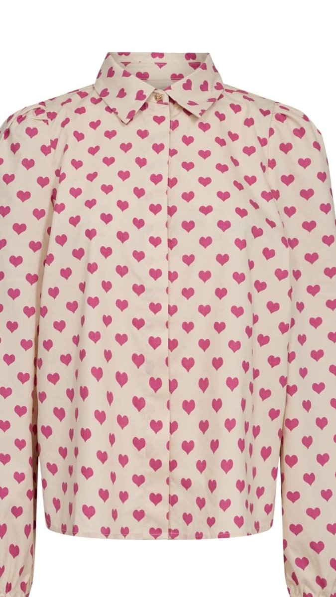 Liberte Essentiel Skjorte - Flora Ls Blouse Pink Heart &quot;NYHED&quot; - XS - - Diversita -