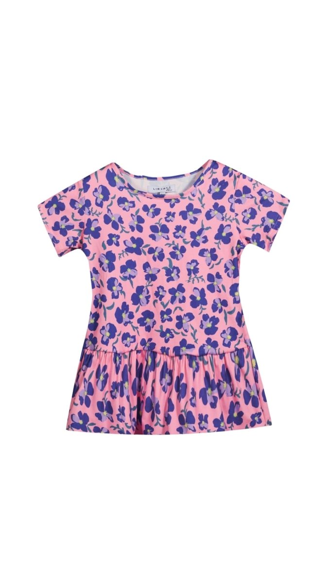 Liberte Essentiel T-shirt - Alma Frill Tshirt (Kids) Pink Purple Flower &quot;PREORDER SLUT MAJ&quot; - 86/92 - - Diversita -