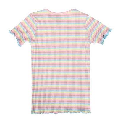 Liberte Essentiel T-shirt - Natalia Ss Blouse Kids Dusty Multicolor Stripe &quot;NYHED&quot; - 86/92 - - Diversita -