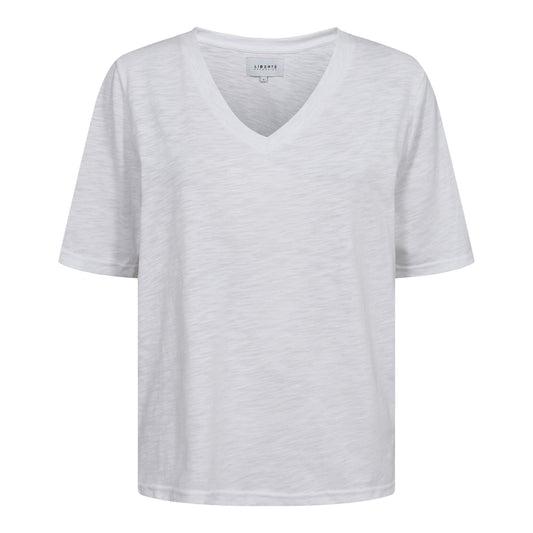 Liberte Essentiel T-shirt - Ulla Ss Vneck Tshirt White "NYHED" - XS - - Diversita -