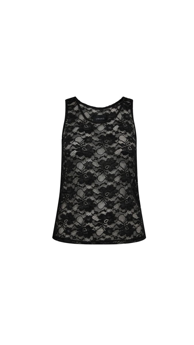 Liberte Essentiel Top - Isa Lace Tanktop Black &quot;NYHED&quot; - XS - - Diversita -