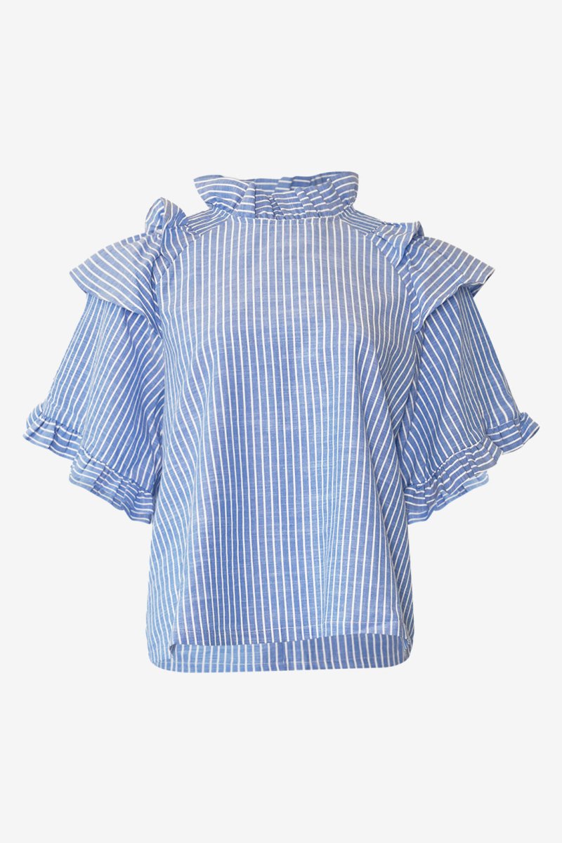 Noella Bluse - Lesly Blouse Blue Stripe - XS - Diversita - 