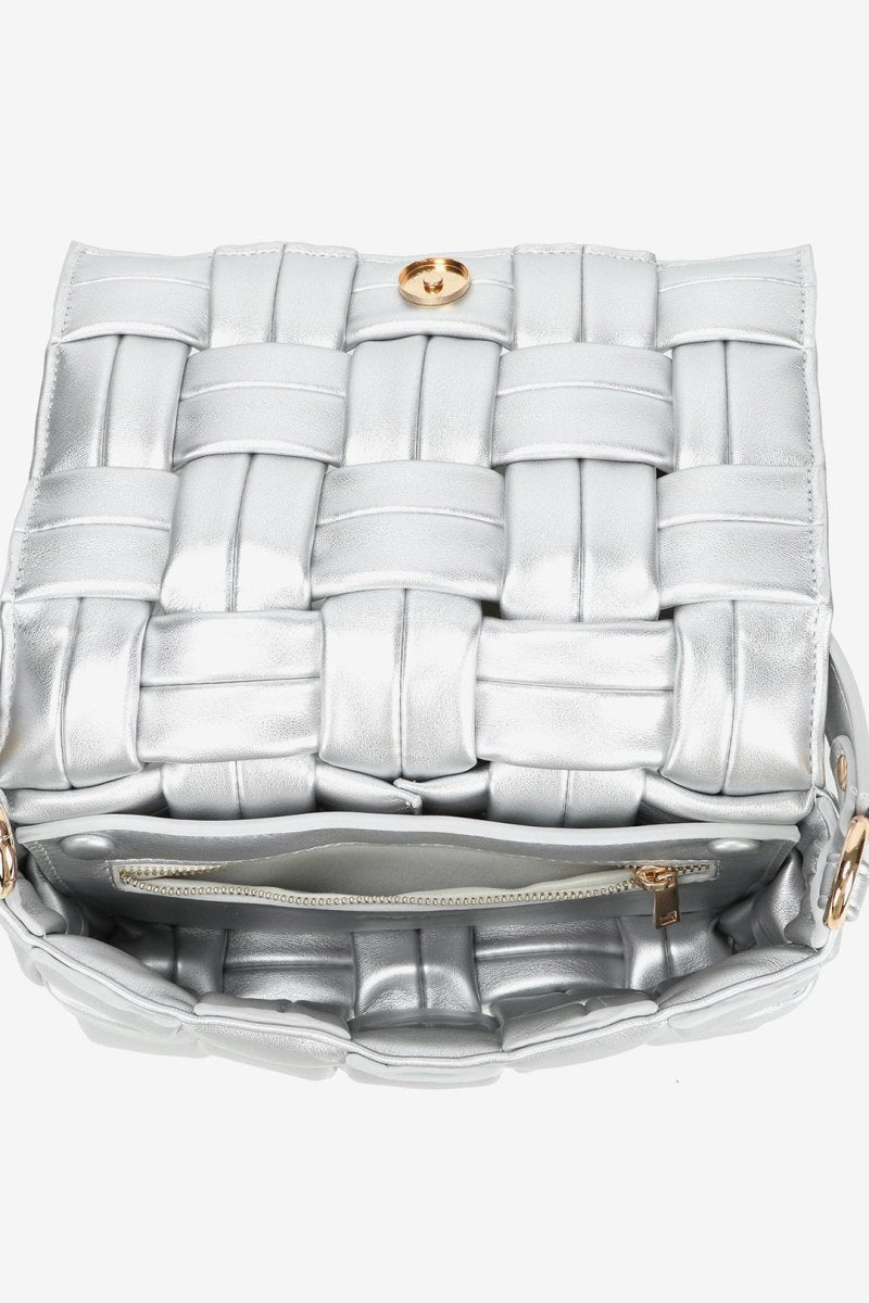 Noella Håndtaske - Brick Bag Silver - Onesize / Højde: 15 - Bredde: 24 - Dybde: 8 - Diversita - 