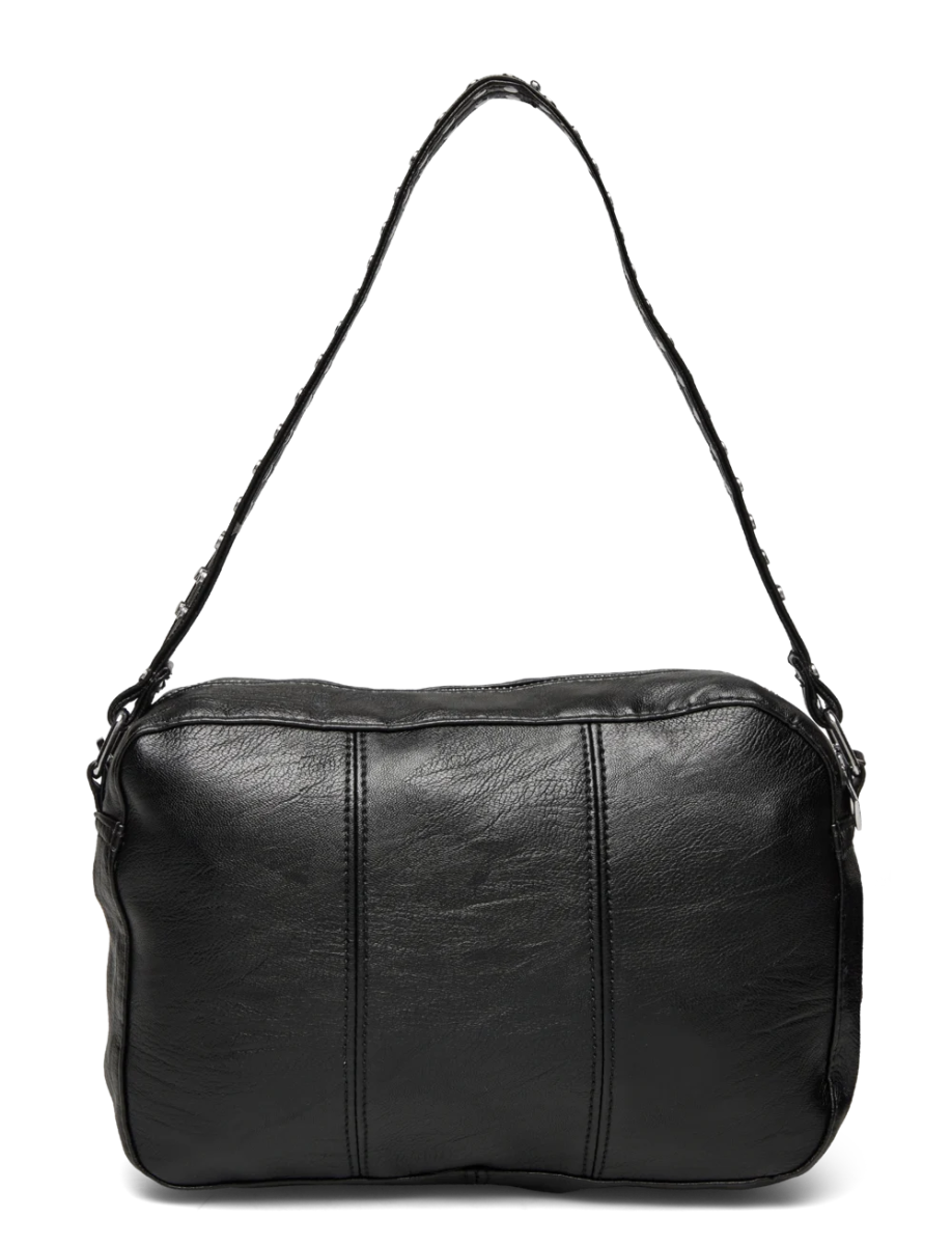 Noella Håndtaske - Celina Bag Black Leather Look - Højde: 15 cm - Bredde: 25 cm - Dybde: 7 cm - Diversita - 