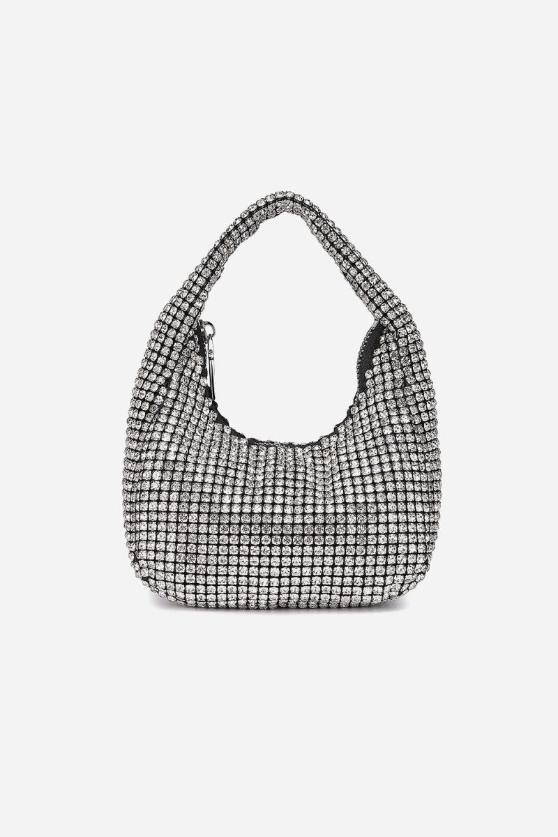 Noella Håndtaske - Cilla Sequin Bag Silver - Højde: 10 cm - Bredde: 16 cm - Dybde: 6 cm - Diversita - 