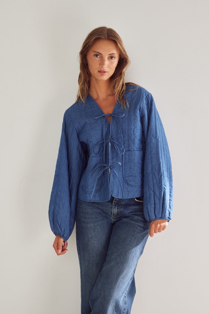 Noella Jakke - Lori Jacket Calla Denim Print - XS - Diversita - 