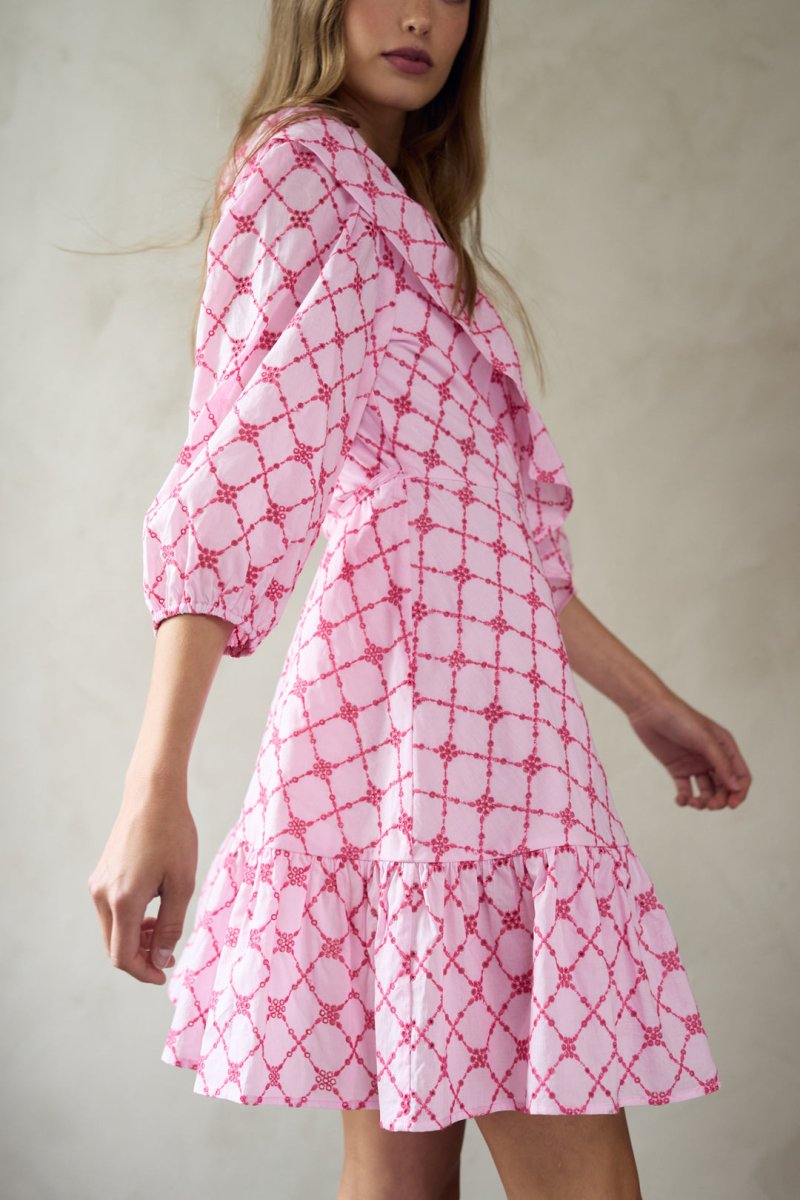 Noella Kjole - Noella Kayann Dress Pink Lemonade Combo - XS - Diversita - 