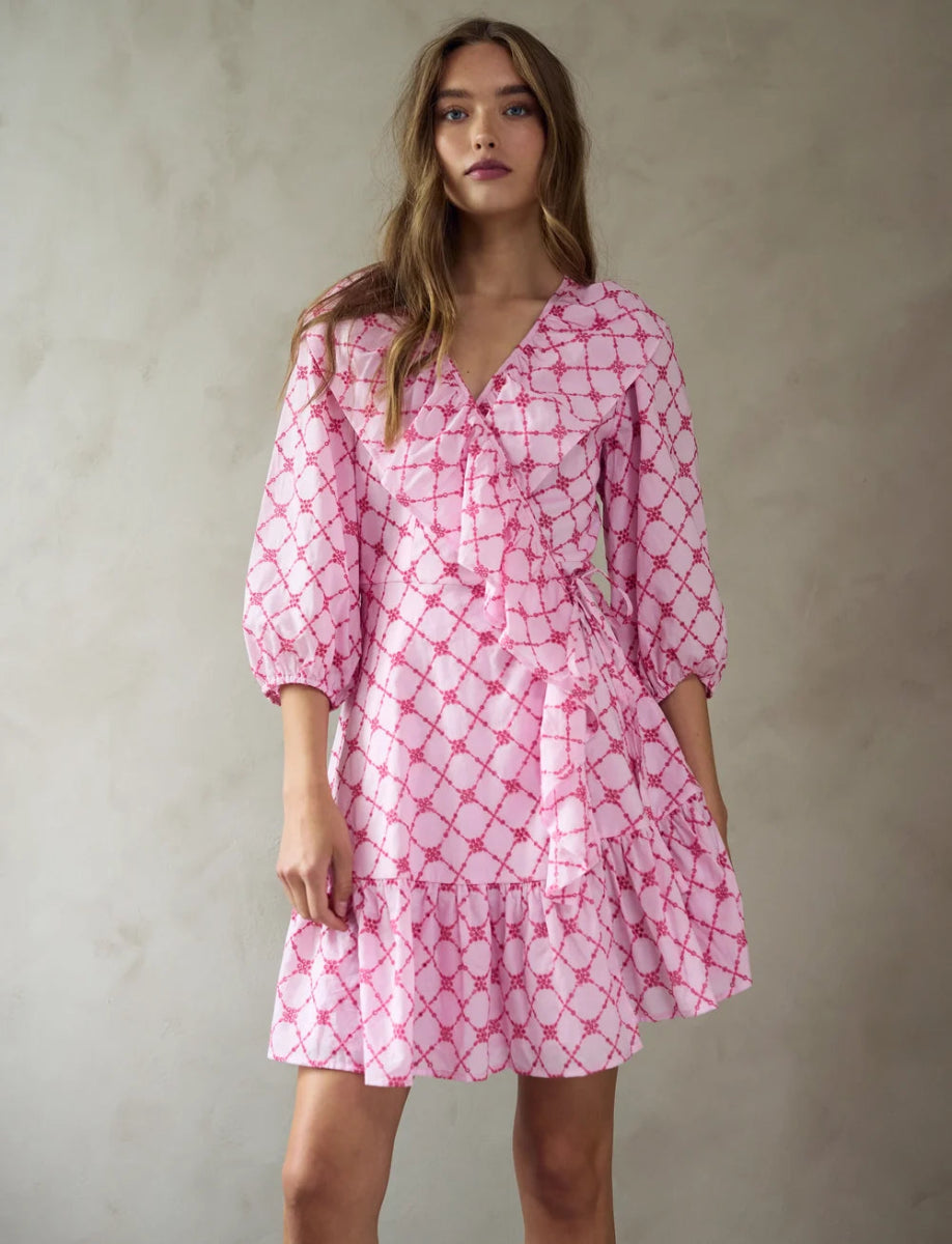Noella Kjole - Noella Kayann Dress Pink Lemonade Combo - XS - Diversita - 