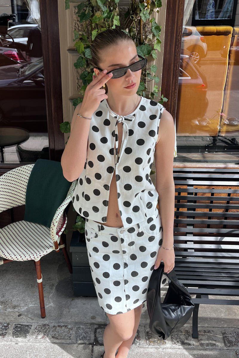 Noella Nederdel - Kambria Skirt Carmella White Print - XS - Diversita - 