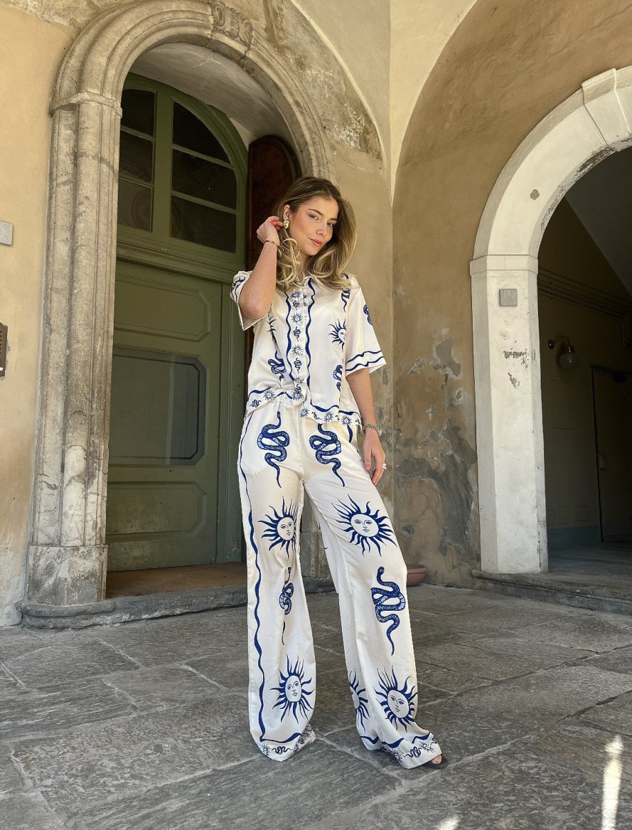 Noella Skjorte - Kealy Shirt Chana Blue Print - XS/S - Diversita - 