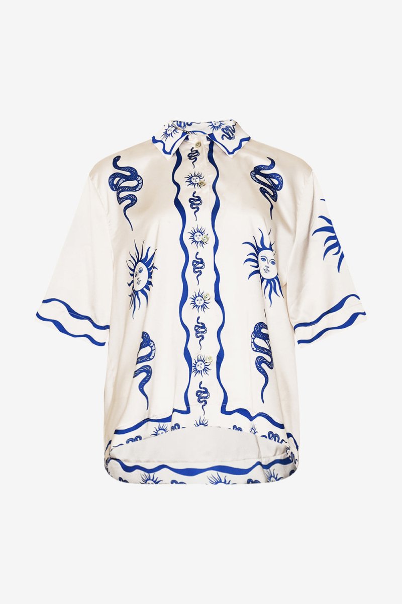 Noella Skjorte - Kealy Shirt Chana Blue Print - XS/S - Diversita -