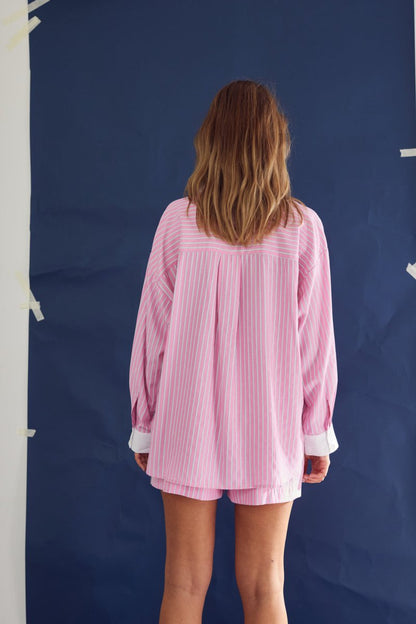 Noella Skjorte - Lakelynn Shirt Carsyn Pink Stripe - XS - Diversita - 