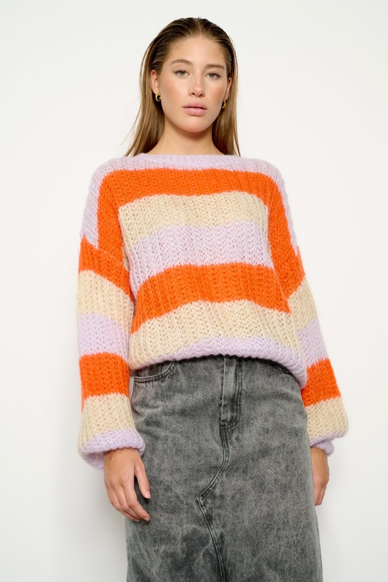 Noella Sweater - Cecilia Sweater Aischa Orange Stripe - XS/S - Diversita - 