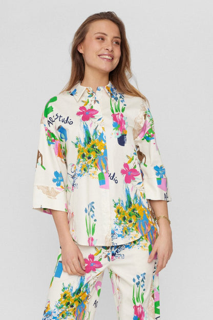 NUMPH Skjorte - Nuida Shirt - 34 - Diversita - 
