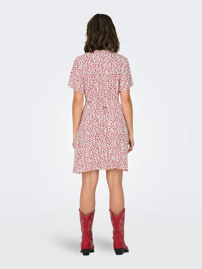 ONLY Kjole - Onlevida S/S Short Dress Wvn Noos - XS - Diversita - 