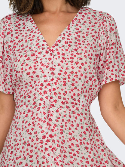 ONLY Kjole - Onlevida S/S Short Dress Wvn Noos - XS - Diversita - 