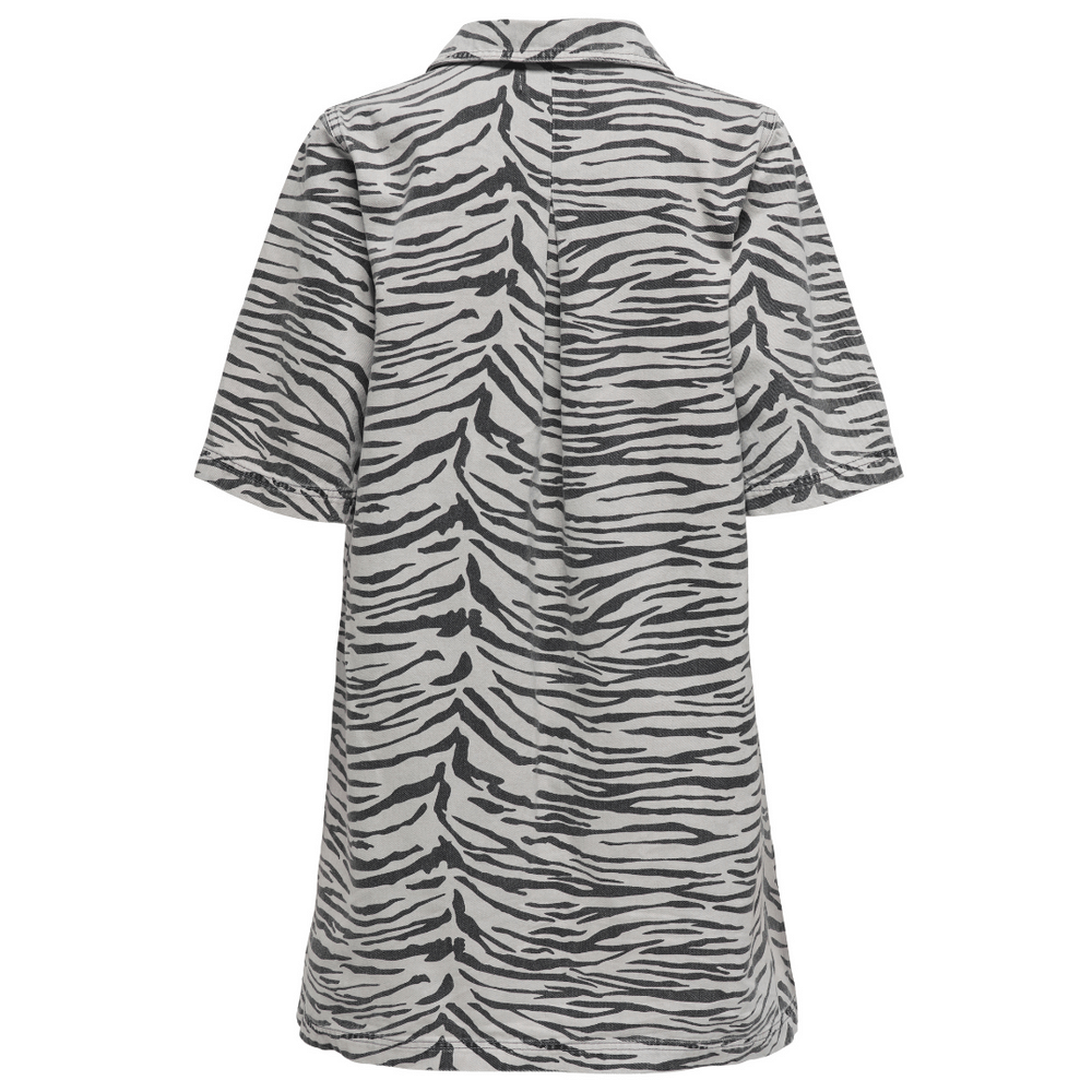 ONLY Kjole - Onlgry Ss Zebra Dress Dnm SIK &quot;PREORDER JANUAR&quot; - XS - Diversita - 