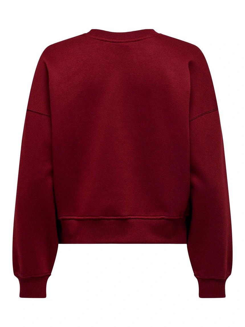 Only Sweater - Onlbest L/S Crew Neck Sweater Cabernet - XS - Diversita - 