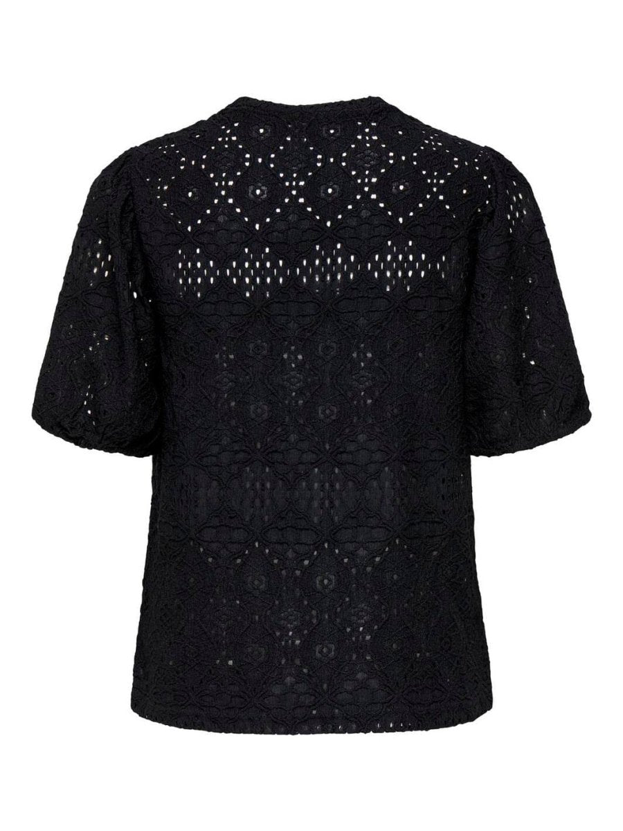 ONLY T-shirt - Onlluz S/S Puff Sleeve Top Jrs - XS - Diversita - 