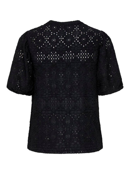 ONLY T-shirt - Onlluz S/S Puff Sleeve Top Jrs - XS - Diversita - 