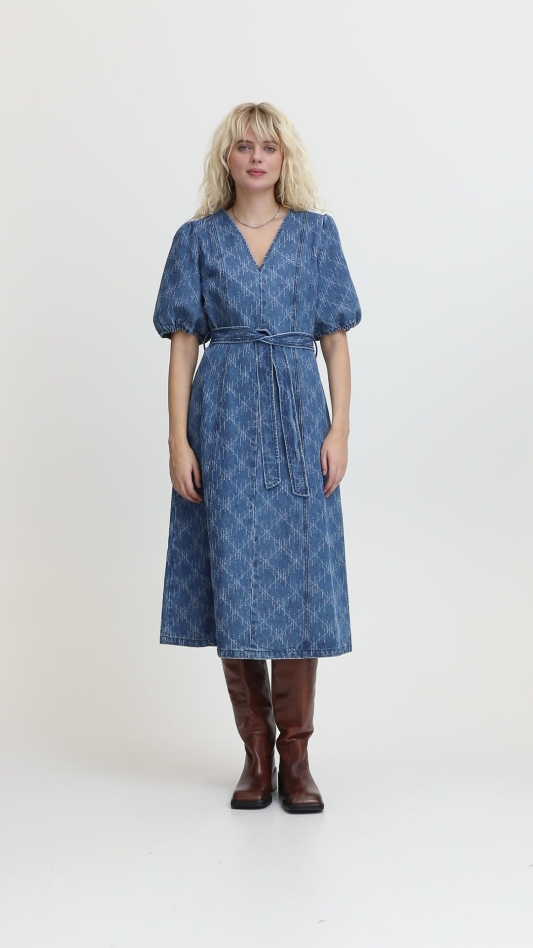 Ihaski Dress Medium Blue