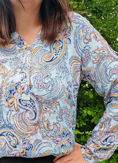 Sommerstedt Bluse - Flair Shirt Blue - S/M - Diversita - 