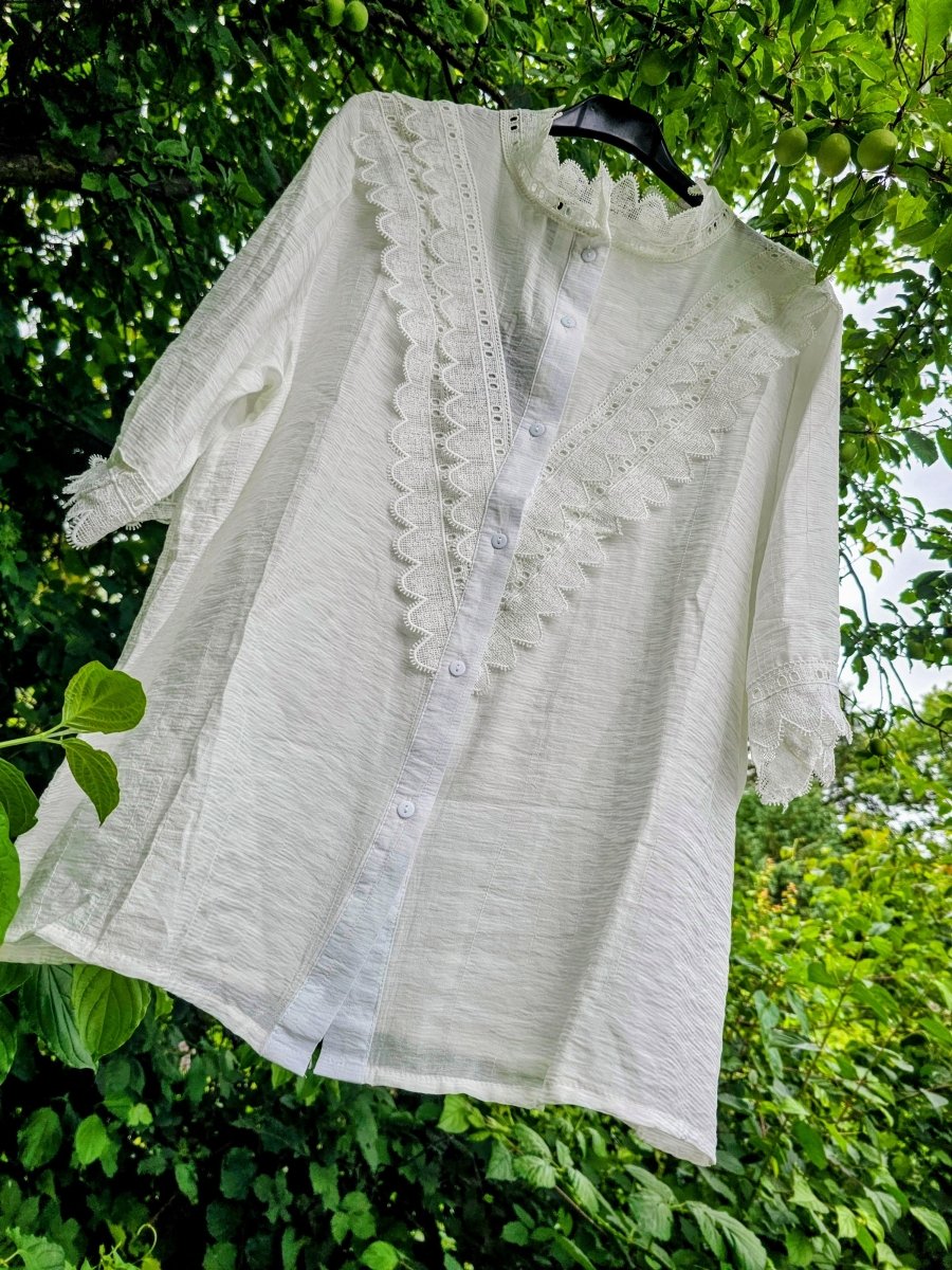 Sommerstedt Bluse - Laura White Shirt &quot;NYHED&quot; - Hvid - S - Diversita - 