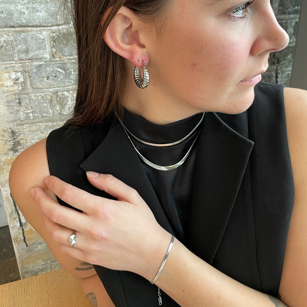 Wolff Jewelry Denmark Halskæde - Kleo Big Necklace 5 mm - Sølvfarvet &quot;PREORDER MAJ&quot; - 40+5 cm - Diversita - 