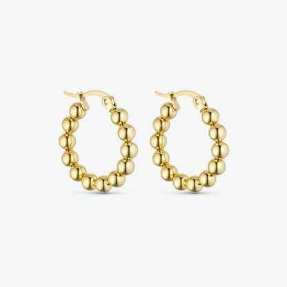 Wolff Jewelry Denmark Øreringe - Big Boble Hoops - 18 karat guldbelagt - 23 mm - Diversita - 