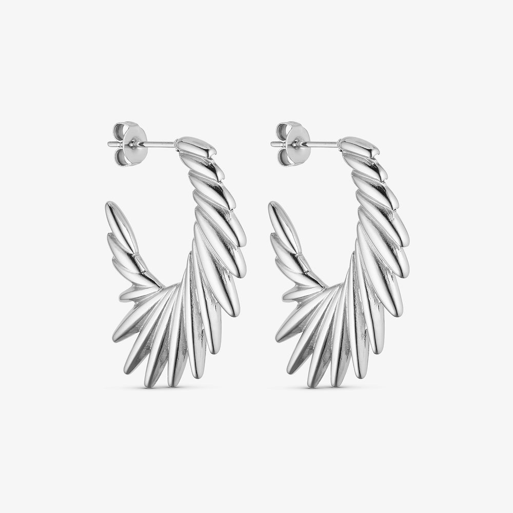 Wolff Jewelry Denmark Øreringe - Sunlight Earring - Sølvfarvet - 30 mm - Diversita - 