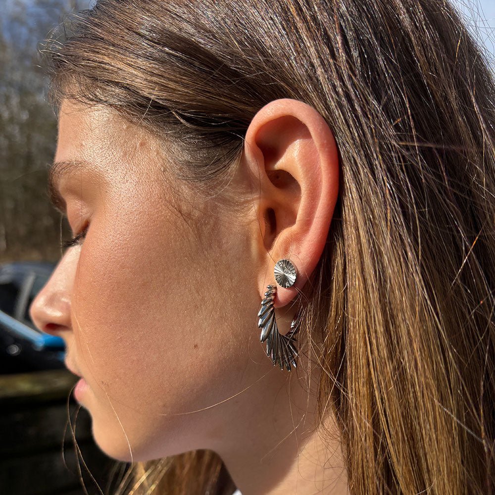 Wolff Jewelry Denmark Øreringe - Sunlight Earring - Sølvfarvet - 30 mm - Diversita - 