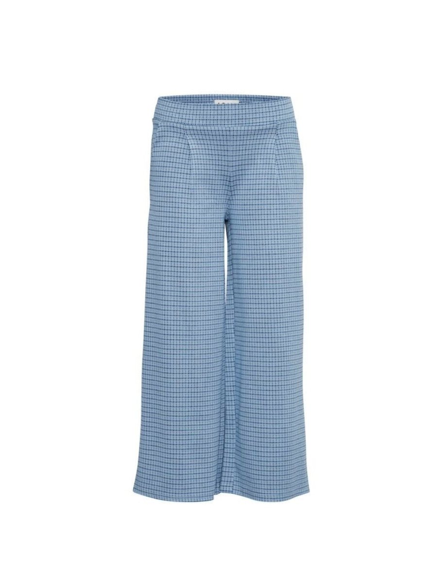 Ichi Bukser - Ihkate Cameleon Cropped Wide Pants Della Robbia Blue &quot;NYHED&quot; - XS - - Diversita - -