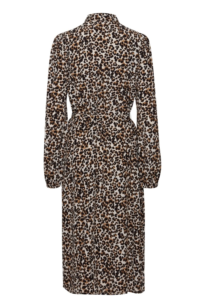 Ichi Kjole - IHElima Kjole - Leopard Mix - 34 - - Diversita - 5715297643513