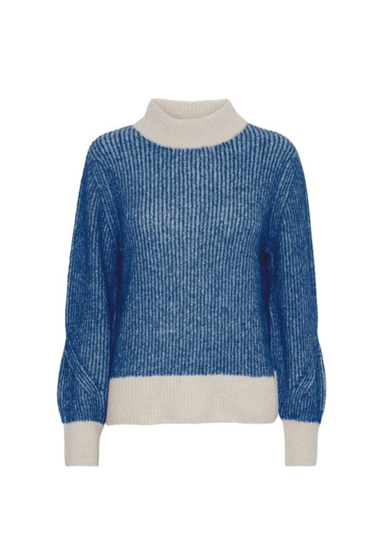 Ichi Sweater - Ihkamara Ls Stripe Sweater - True Blue - XS - - Diversita - -
