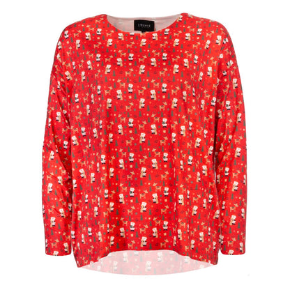 Liberte Essentiel Bluse - Alma LS Shirt - Santas Wishlist Red-Xmas23 - XS/S - - Diversita -