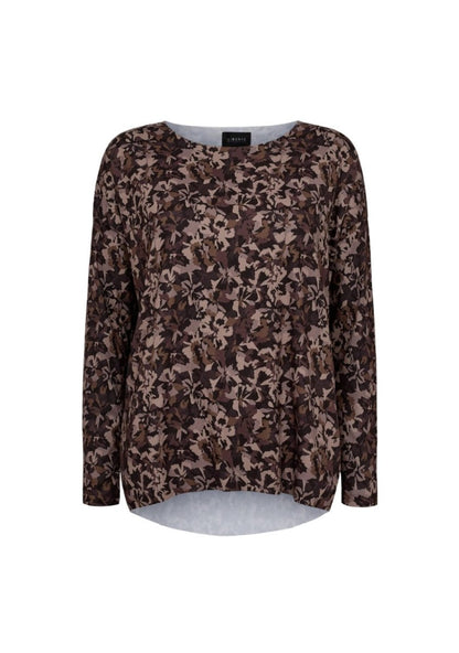 Liberte Essentiel Bluse - Liberte Alma Bluse Brown Camo Flower &quot;NYHED&quot; - XS/S - - Diversita -