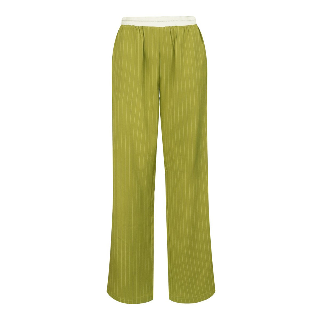 Liberte Essentiel Bukser - Sini Pants Lime Pinstribe - S - - Diversita - 5707085530914