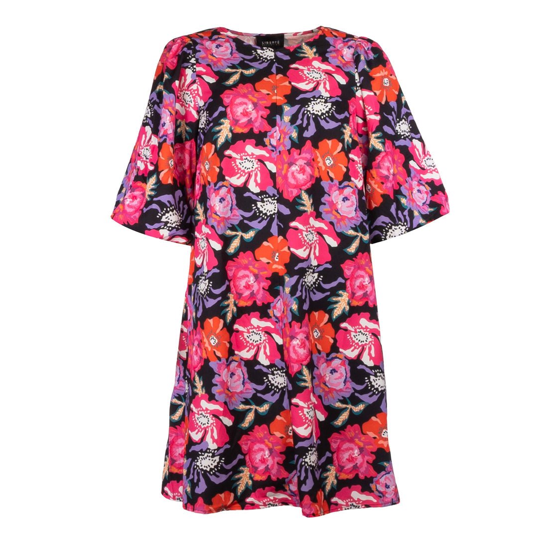 Liberte Essentiel Kjole - Fiona Dress Pink Red Flower &quot;NYHED&quot; - XS - - Diversita - 5707085527969