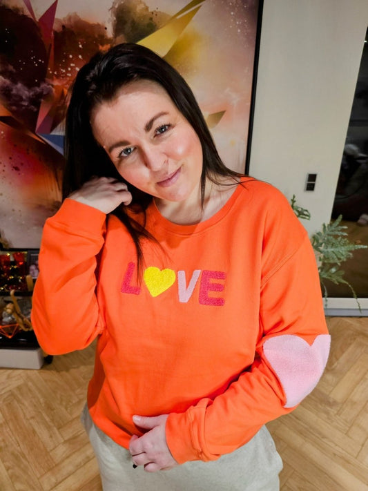 Lulu's Love Sweater - Lulu's Love Orange Love Sweater "NYHED" - XS - - Diversita -