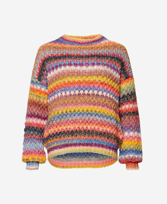 Noella Sweater - Gio Sweater Striktrøje - Multimix - XS/S - red - Diversita - 5714694646974