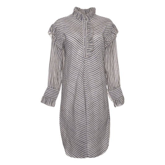 Wear by Achha Kjole - Mathilda Dress - Beige / Grå - XS - - Diversita - 5744001456187