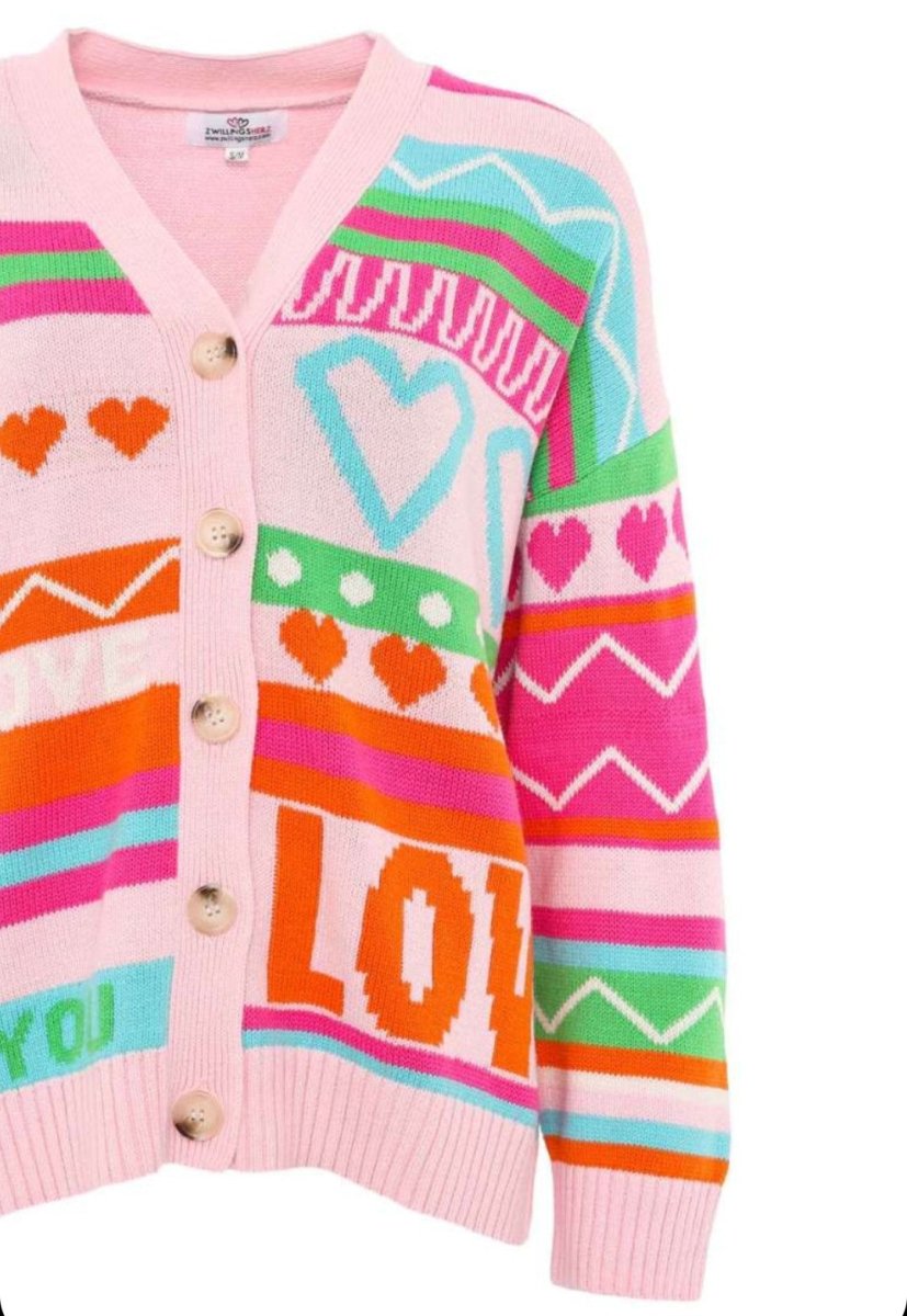 Zwillingsherz Cardigan - Love Cardigan &quot;NYHED - PREORDER SLUT MARTS&quot; - S/M - - Diversita -