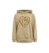 Zwillingsherz Hoodie - Hoodie BW "Color Heart" Hættetrøje - Sandfarvet - Onesize - - Diversita - -