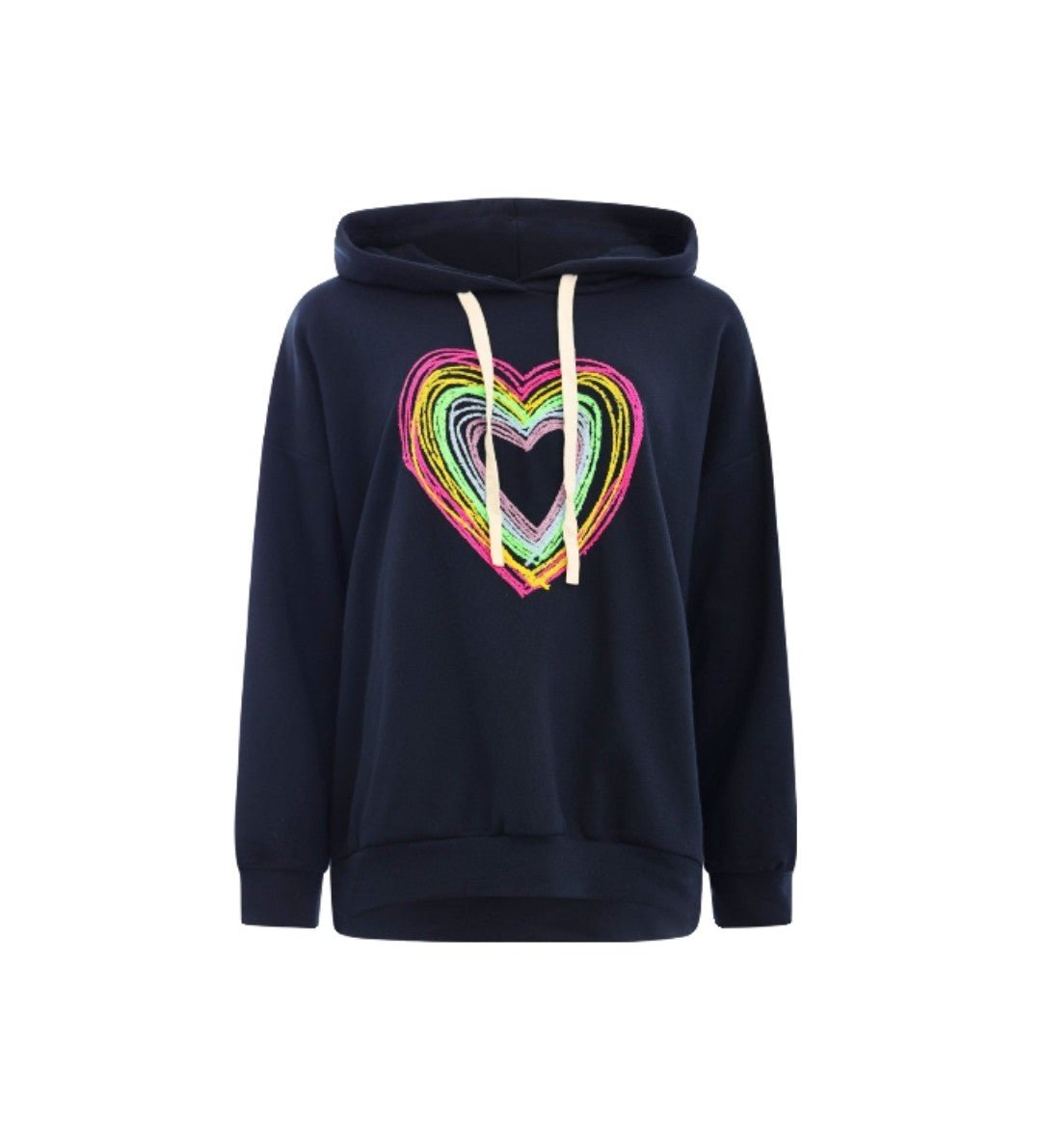 Zwillingsherz Hoodie - Hoodie BW &quot;Color Heart&quot; Hættetrøje - Sort - Onesize - - Diversita - -