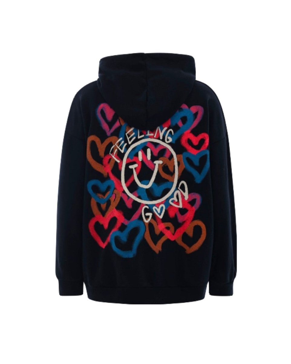Zwillingsherz Hoodie - Hoodie BW &quot;Wild Times&quot; Hættetrøje - Sort - Onesize - - Diversita - -