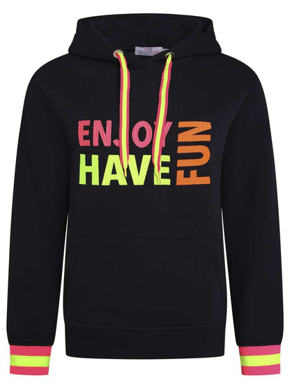 Zwillingsherz Hoodie - Hoodie BW &quot;Marou&quot; Hættetrøje - Sort - S - - Diversita - 4061906419132