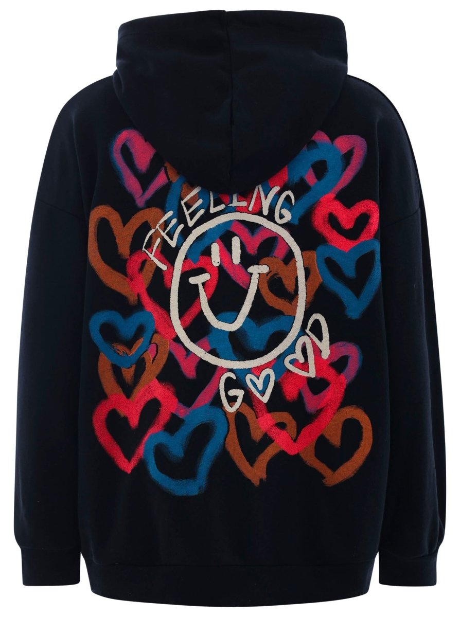 Zwillingsherz Hoodie - Hoodie BW &quot;Wild Times&quot; Hættetrøje - Sort - Onesize - - Diversita -